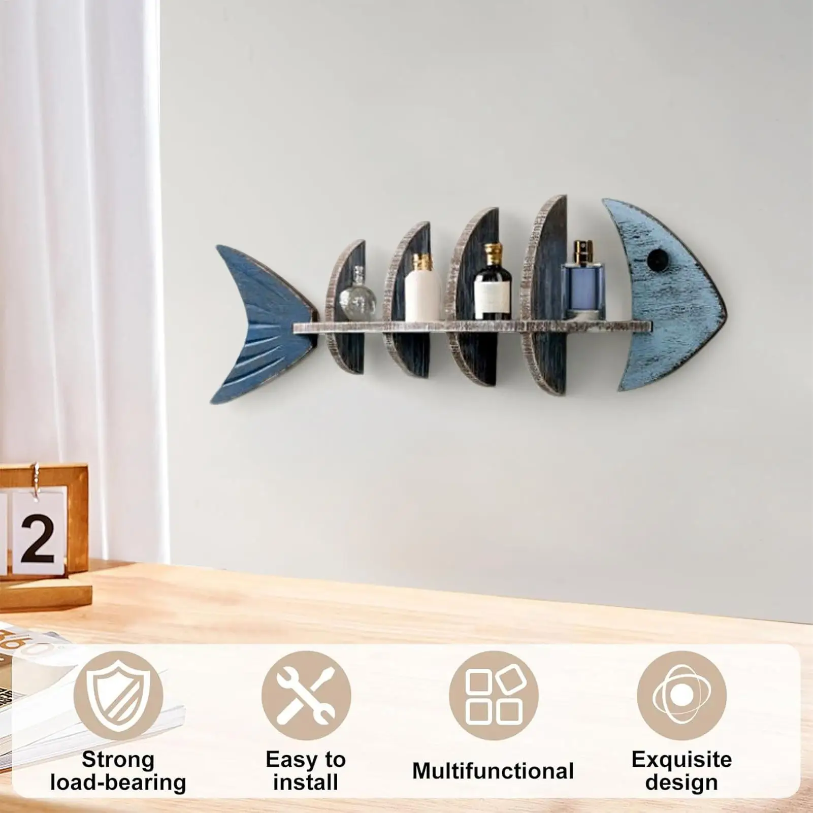 Wall Mounted Shelves Fish-Shaped Organizer Shelf Wall Decorations Rustic Home Decor For Apartment Planter Books Entryway Renters
Wall Mounted Shelves Fish-Shaped Organizer Shelf Wall Decorations Rustic Home Decor For Apartment Planter Books Entryway Renters