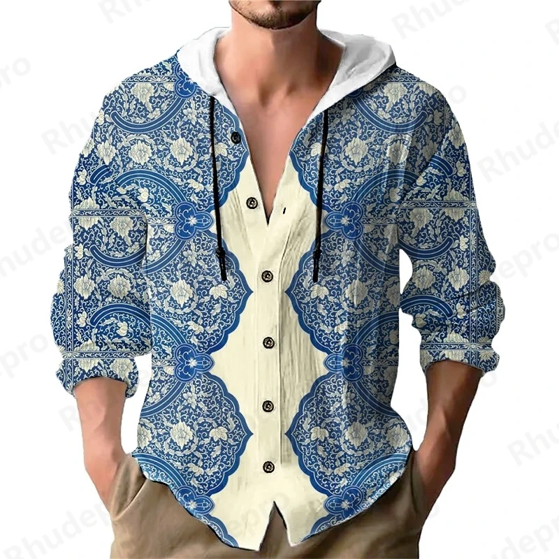 Осень 2024, мужские рубашки, блузка с капюшоном, пуловер с длинными рукавами и пуговицами, повседневные свободные праздничные рубашки в национальном стиле, мужские футболки
Осень 2024, мужские рубашки, блузка с капюшоном, пуловер с длинными рукавами и пуговицами, повседневные свободные праздничные рубашки в национальном стиле, мужские футболки