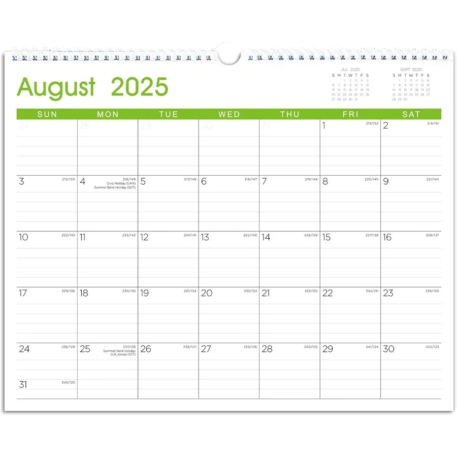 Calendar 2025-2026: Large Monthly Wall Calendar for Planning and Organizing 17 Months Hanging Calendar from August 2025 to Dece
Calendar 2025-2026: Large Monthly Wall Calendar for Planning and Organizing 17 Months Hanging Calendar from August 2025 to Dece