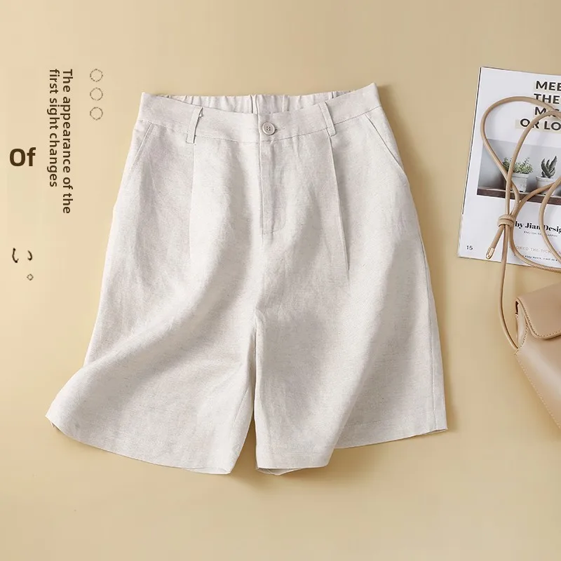 High Waist Linen orts Women's Summer Thin Casual Loose Wide Leg Commute Sle Faionable Hot Pants Busin Casual Trousers
High Waist Linen orts Women's Summer Thin Casual Loose Wide Leg Commute Sle Faionable Hot Pants Busin Casual Trousers