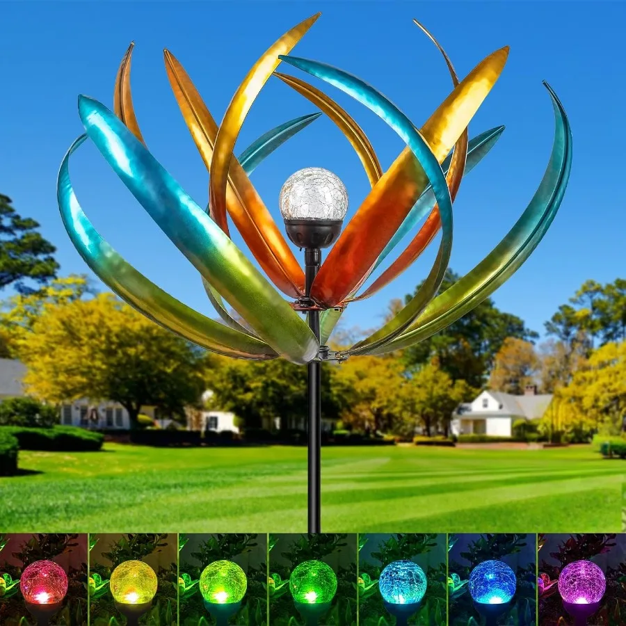 Large Solar Wind Spinners for Yard and Garden-82.6 Inch 360° Metal Wind Sculptures Outdoor Clearance Kinetic Windmills with Mul
Large Solar Wind Spinners for Yard and Garden-82.6 Inch 360° Metal Wind Sculptures Outdoor Clearance Kinetic Windmills with Mul