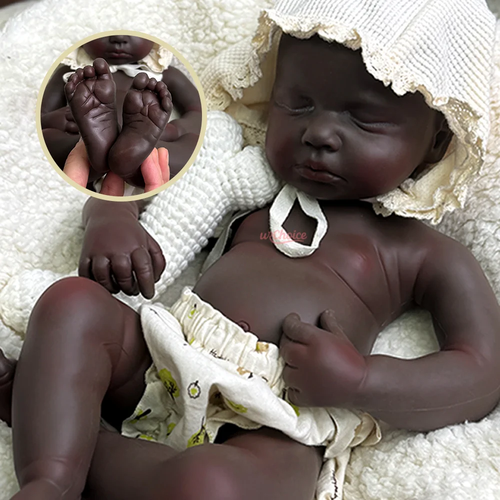 20-дюймовая реалистичная силиконовая кукла реборн, черная кукла реборн ручной работы, утяжеленная реалистичная коллекционная подарочная спальная кукла для новорожденных
20-дюймовая реалистичная силиконовая кукла реборн, черная кукла реборн ручной работы, утяжеленная реалистичная коллекционная подарочная спальная кукла для новорожденных