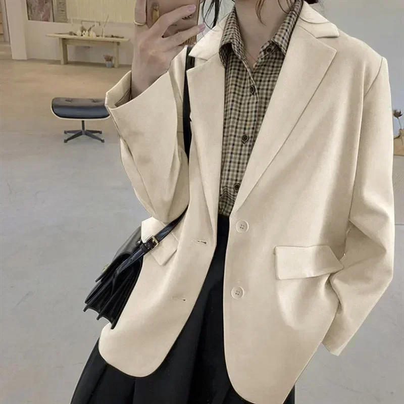 Loose Casual Khaki Black Office Blazer Jacket Female Oversize Women's Office Suit Spring 2026 Fashion Blazers Suit for Women
Loose Casual Khaki Black Office Blazer Jacket Female Oversize Women's Office Suit Spring 2026 Fashion Blazers Suit for Women