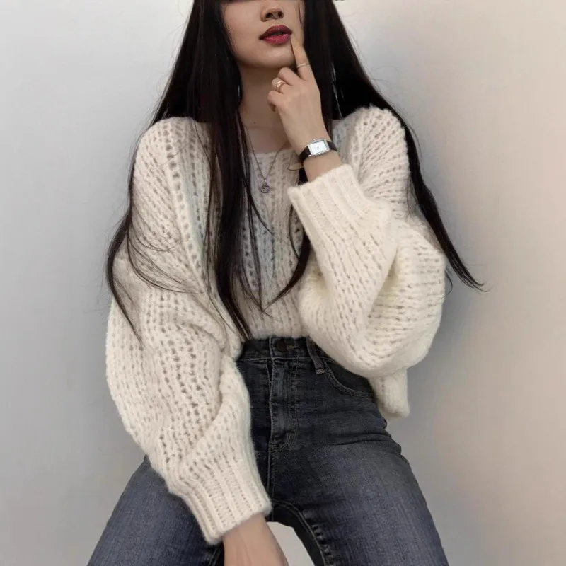 Top Jumper Women's Spring Autumn Winter Pullover Loose-fitting Chunky Knit Bell Sleeves Knitwear Comfortable Minimalist Casual
Top Jumper Women's Spring Autumn Winter Pullover Loose-fitting Chunky Knit Bell Sleeves Knitwear Comfortable Minimalist Casual