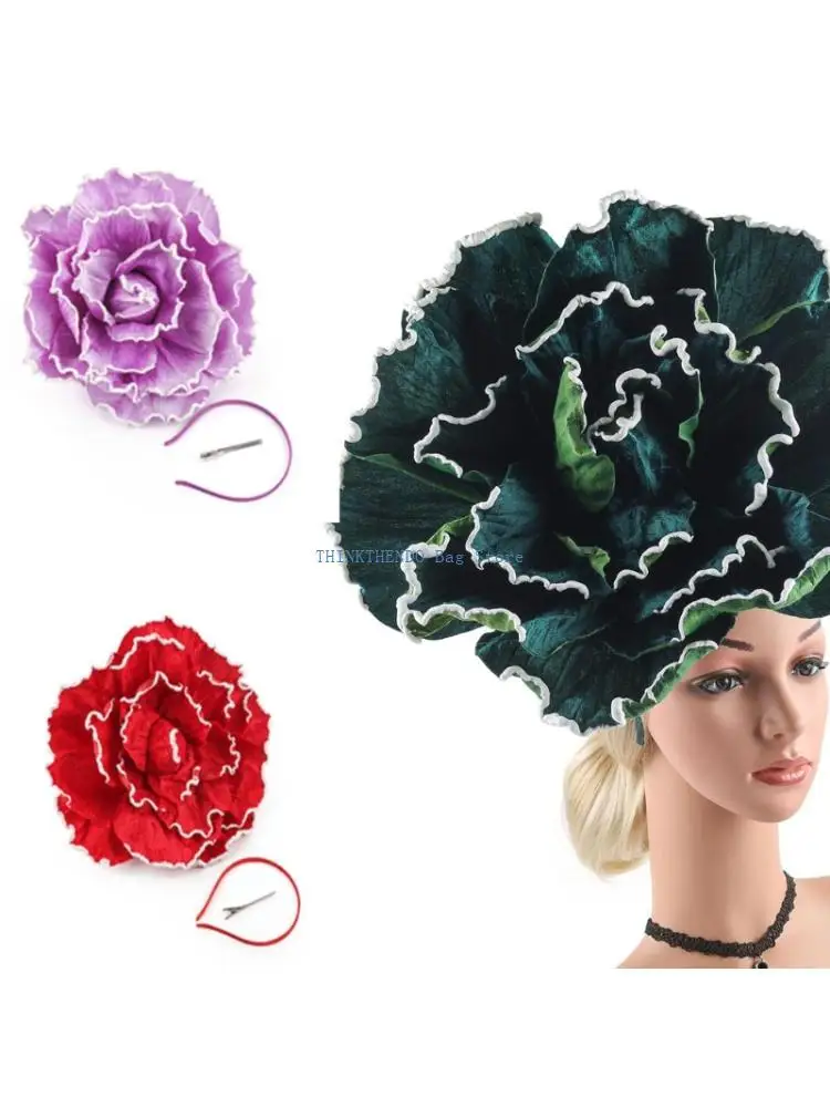 340D Elegant Oversized Flower Headpiece Styling Hair Ornament For Formal Occasion
340D Elegant Oversized Flower Headpiece Styling Hair Ornament For Formal Occasion