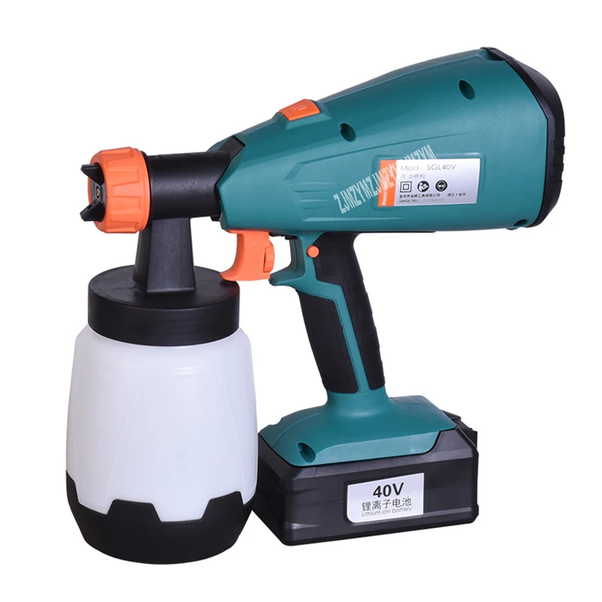SGL40V Electric Spray Gun 40V Lithium Rechargeable Spray Paint Machine Handheld Latex Paint Spraying Machine 900ml/min 1000ml
SGL40V Electric Spray Gun 40V Lithium Rechargeable Spray Paint Machine Handheld Latex Paint Spraying Machine 900ml/min 1000ml