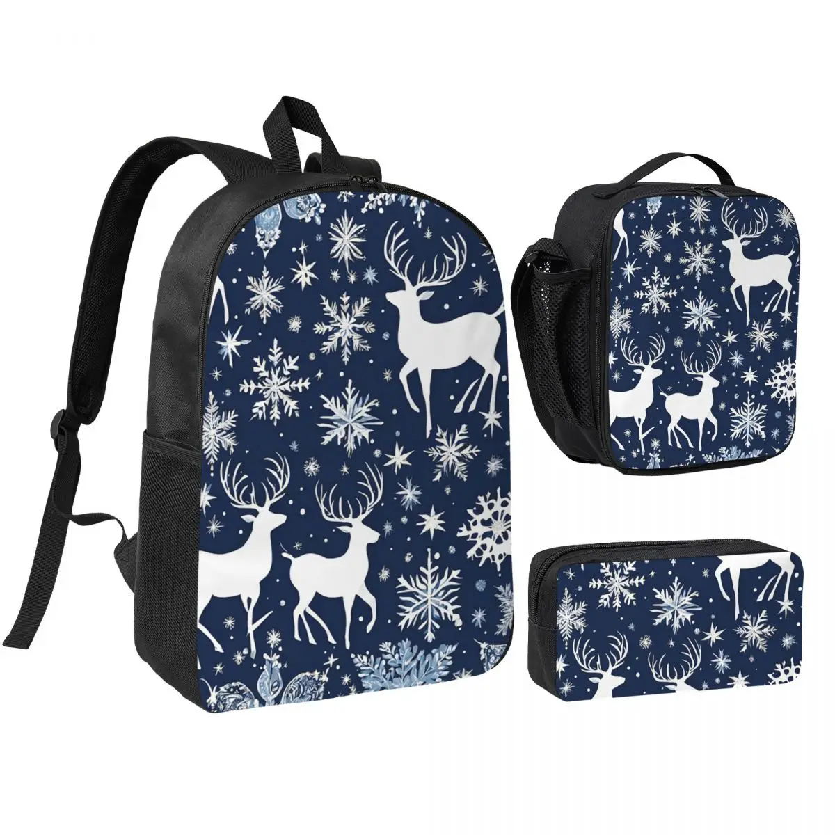 Christmas. Blue And White .8 Backpack Student Boys Girls BookBag School Bag Shoulder Bags 3ps Insulated Lunch Bag Pencil Case
Christmas. Blue And White .8 Backpack Student Boys Girls BookBag School Bag Shoulder Bags 3ps Insulated Lunch Bag Pencil Case