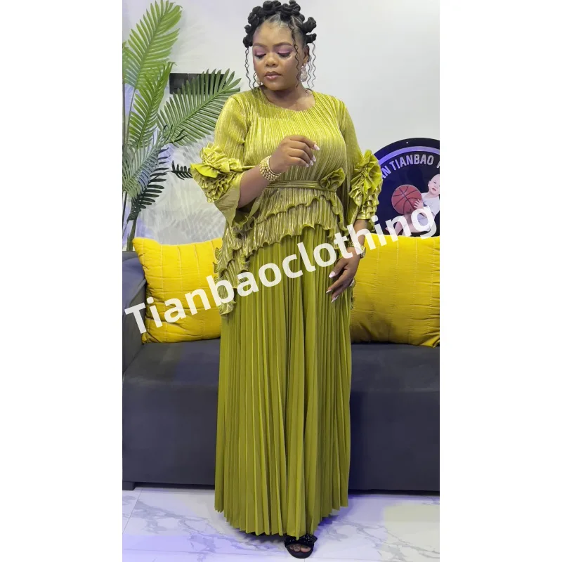 Miyakaya Style Pleated Suit for Women 2025 New Solid Color Gold-plated Tie-up Top + Skirt Loose Large Size Women's Skirt Suit
Miyakaya Style Pleated Suit for Women 2025 New Solid Color Gold-plated Tie-up Top + Skirt Loose Large Size Women's Skirt Suit