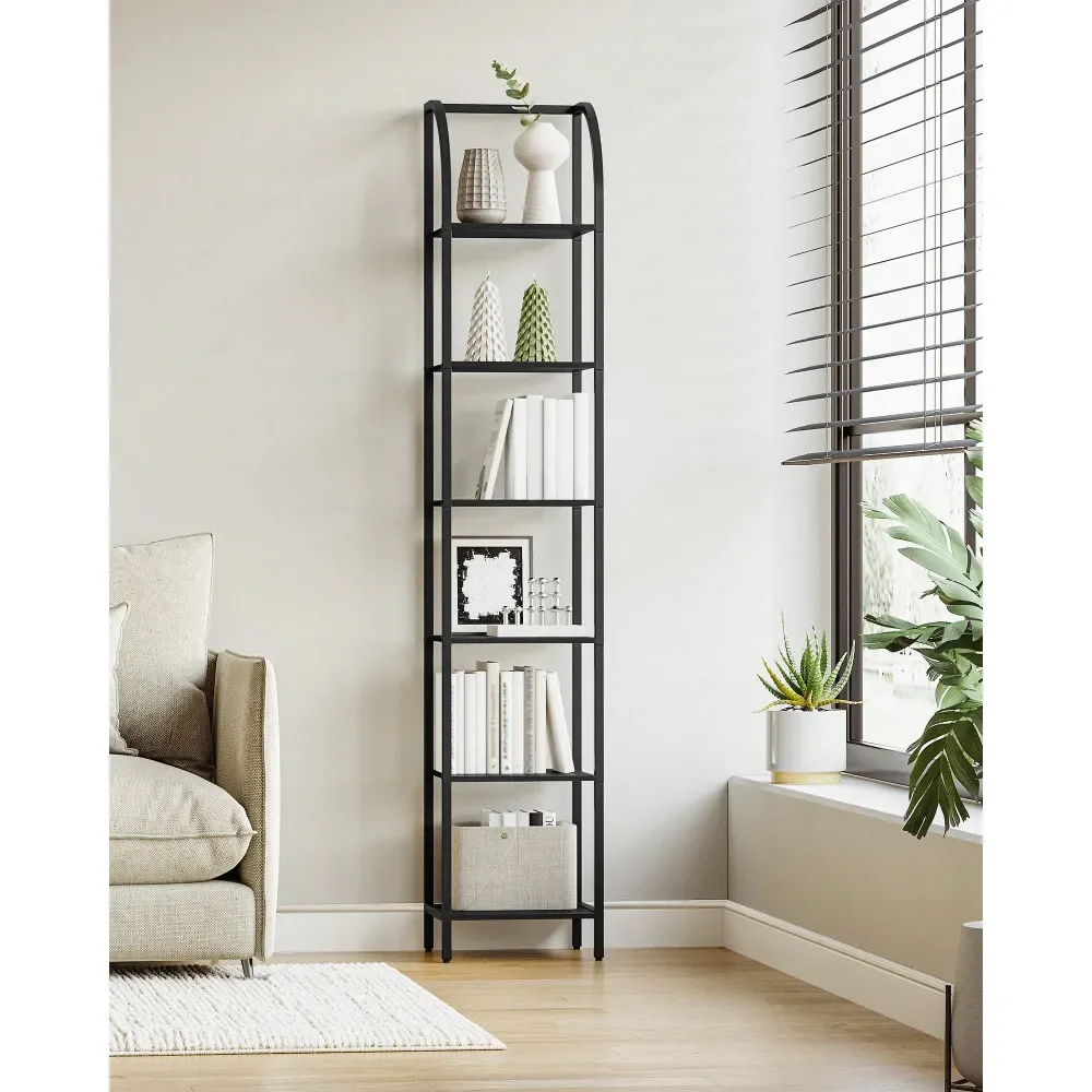Bookshelf Narrow Bookcase, Tall Storage Rack With Steel Frame, Display Standing Shelf Unit, Skinny Book Shelf For Study Living
Bookshelf Narrow Bookcase, Tall Storage Rack With Steel Frame, Display Standing Shelf Unit, Skinny Book Shelf For Study Living