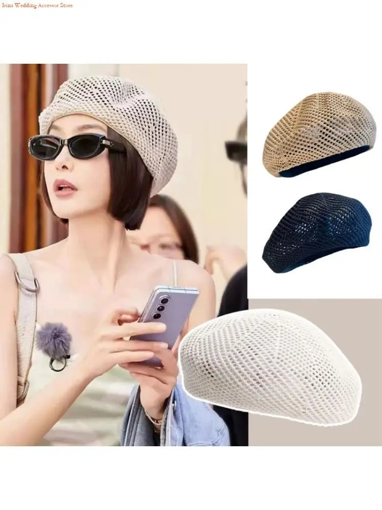 G92D Большой бежевый ажурный берет из мягкой дышащей ткани в стиле моды
G92D Большой бежевый ажурный берет из мягкой дышащей ткани в стиле моды