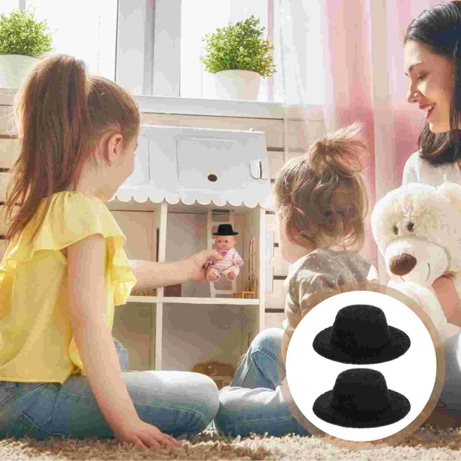 20 Pcs Mini Hat Hats Black Formal Model Miniature DIY Cloth Dress-up Fashion Accessories
20 Pcs Mini Hat Hats Black Formal Model Miniature DIY Cloth Dress-up Fashion Accessories
