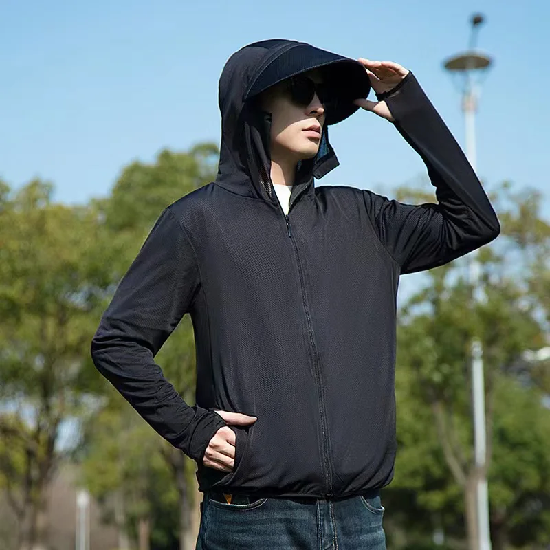 Sun Protection Men Women Jacket Hood Brim UV-resistant Summer IceSilk Quick-dry Fishing Sun Protection Clothing softshell jacket
Sun Protection Men Women Jacket Hood Brim UV-resistant Summer IceSilk Quick-dry Fishing Sun Protection Clothing softshell jacket