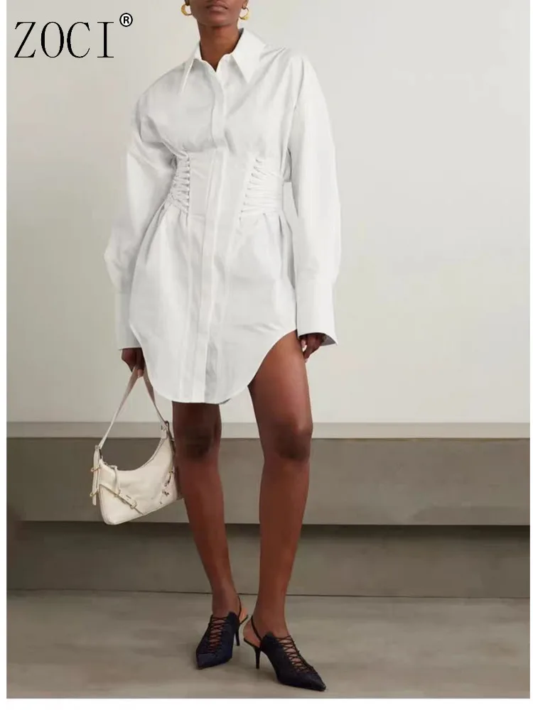 ZOCI Women's Blouse Waist Slimming Personality Handsome Drawstring Shirt Shirt Coat Office Lady 2025 Spring New Model
ZOCI Women's Blouse Waist Slimming Personality Handsome Drawstring Shirt Shirt Coat Office Lady 2025 Spring New Model