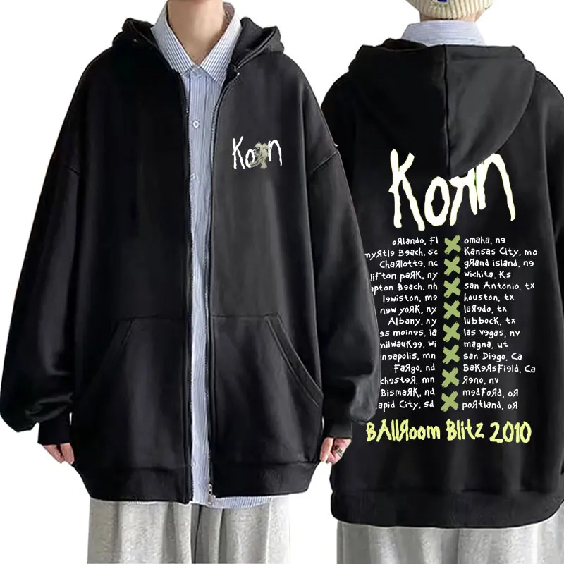 Rock Band Korn Ballroom Blitz 2010 Zipper Hoodie Male Casual Oversized Zip Up Jacket Men Women Loose Fleece Merch Zip Up Hoodies
Rock Band Korn Ballroom Blitz 2010 Zipper Hoodie Male Casual Oversized Zip Up Jacket Men Women Loose Fleece Merch Zip Up Hoodies