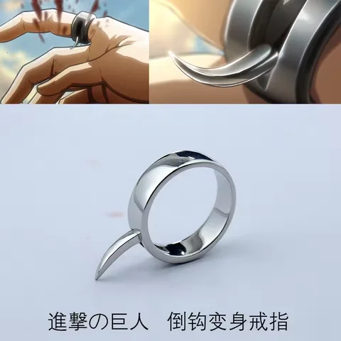 Annie Leonhart Cosplay Ring Anime Attack on Titan Metal Rings for Fans Cosplay Accessories Props Halloween Gift