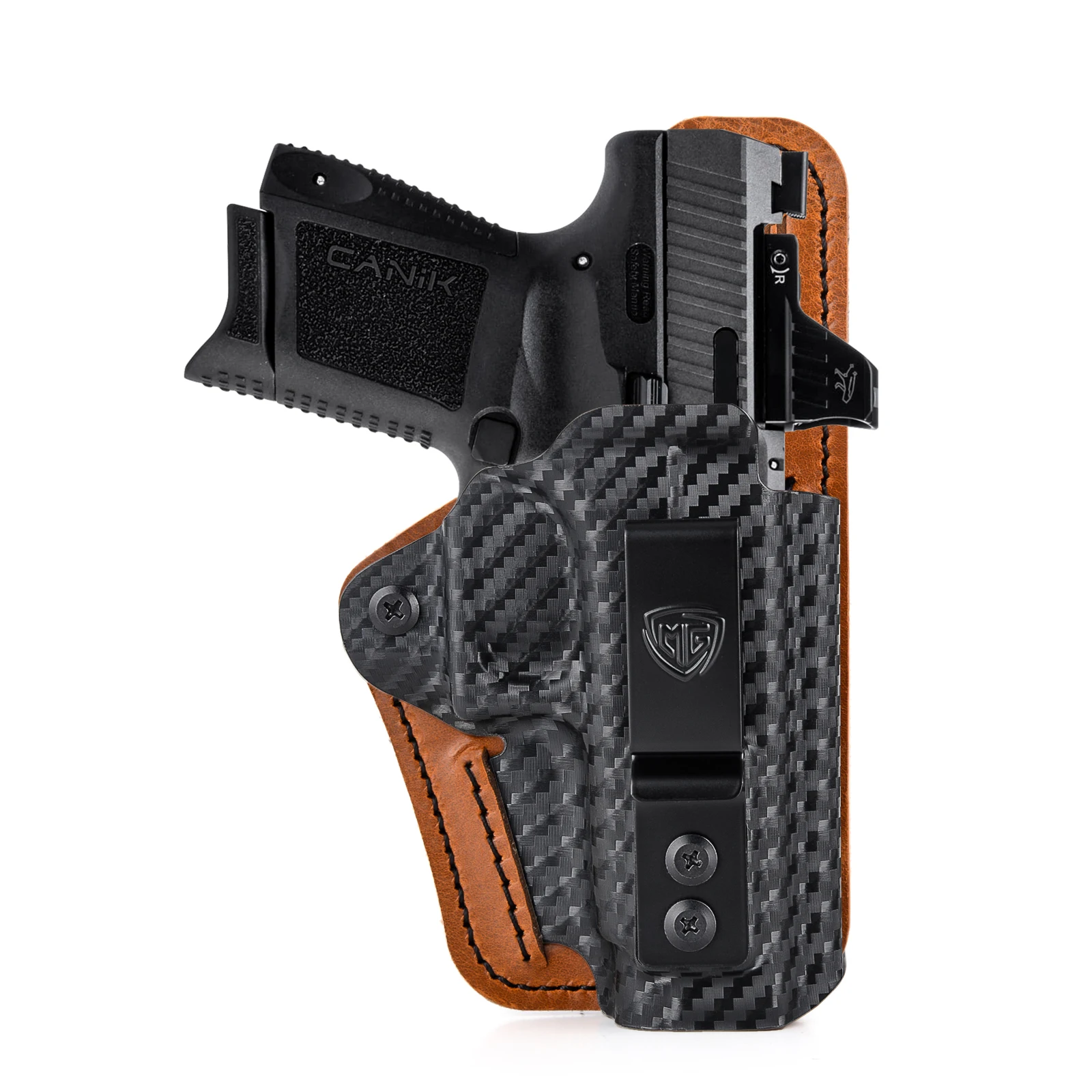 TP9 Elite SC Holster with Comfort Pad IWB Kydex Leather Hybrid Holster for Subcompact Canik TP9 Elite SC Inside Concealed Carry
TP9 Elite SC Holster with Comfort Pad IWB Kydex Leather Hybrid Holster for Subcompact Canik TP9 Elite SC Inside Concealed Carry