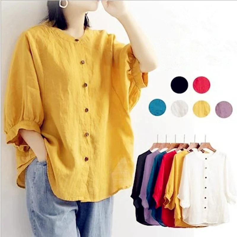 Fashion Women Shirts Vintage Button Tees Blouse Line Sexy Big Large Top Loose Casual Tops Cardigan
Fashion Women Shirts Vintage Button Tees Blouse Line Sexy Big Large Top Loose Casual Tops Cardigan