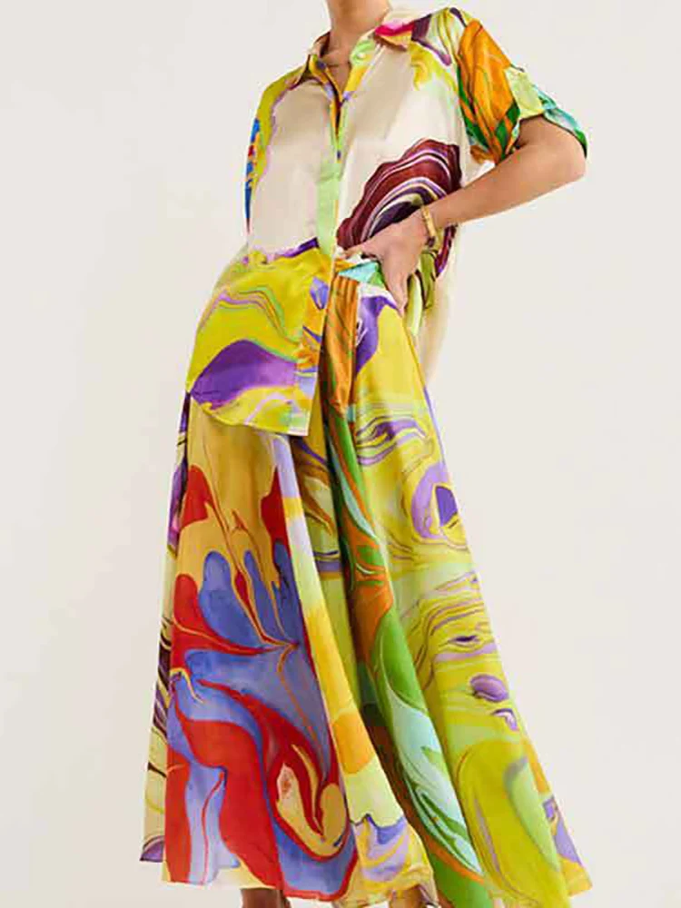 Spring Women's Mid Sleeve Casual Style Polyester Material 2025 New Fashion Printed Loose Top Strap Skirt Set
Spring Women's Mid Sleeve Casual Style Polyester Material 2025 New Fashion Printed Loose Top Strap Skirt Set