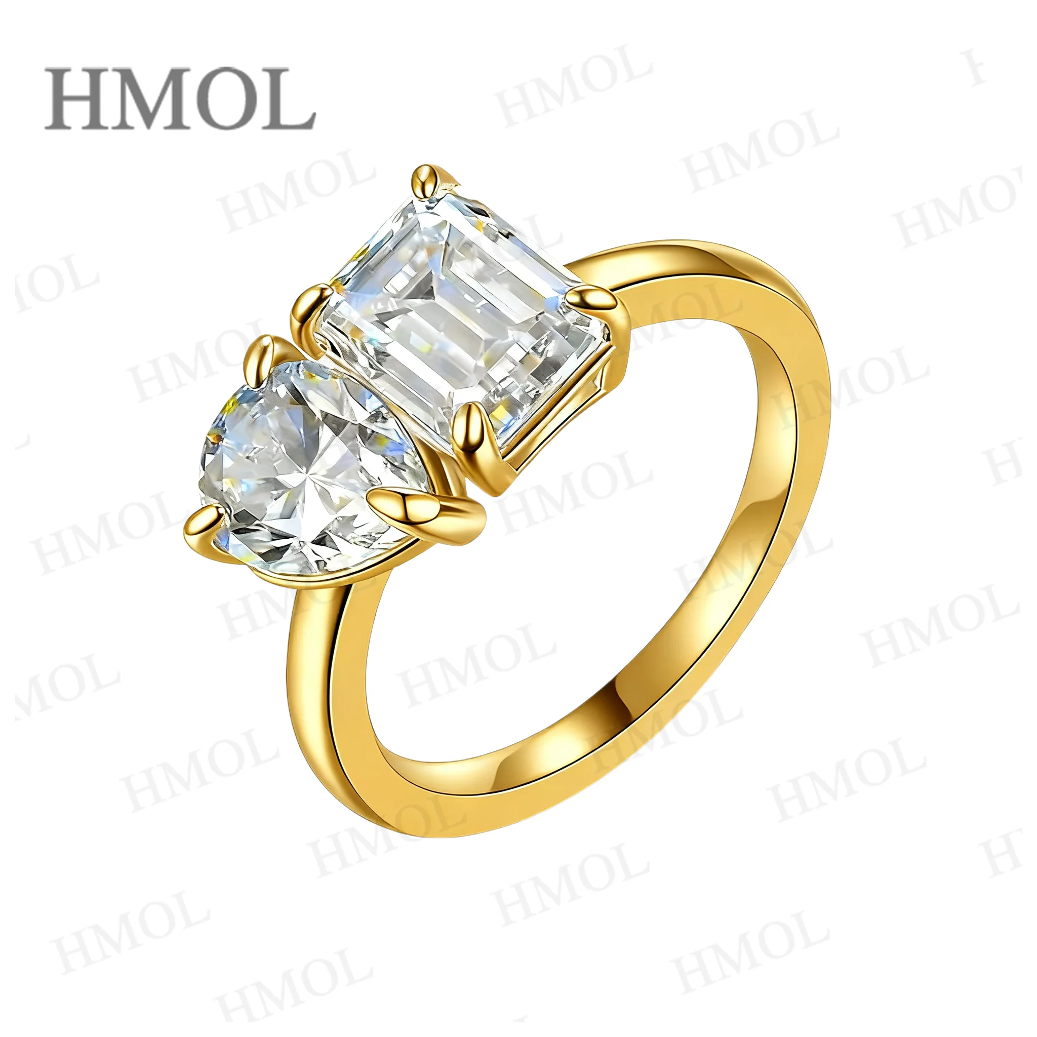 925 Sterling Silver Moissanite VVS1 Multicolor Double Stone Ring Sparkling Cubic Fashion Jewelry for Women Unique Design Gift
925 Sterling Silver Moissanite VVS1 Multicolor Double Stone Ring Sparkling Cubic Fashion Jewelry for Women Unique Design Gift