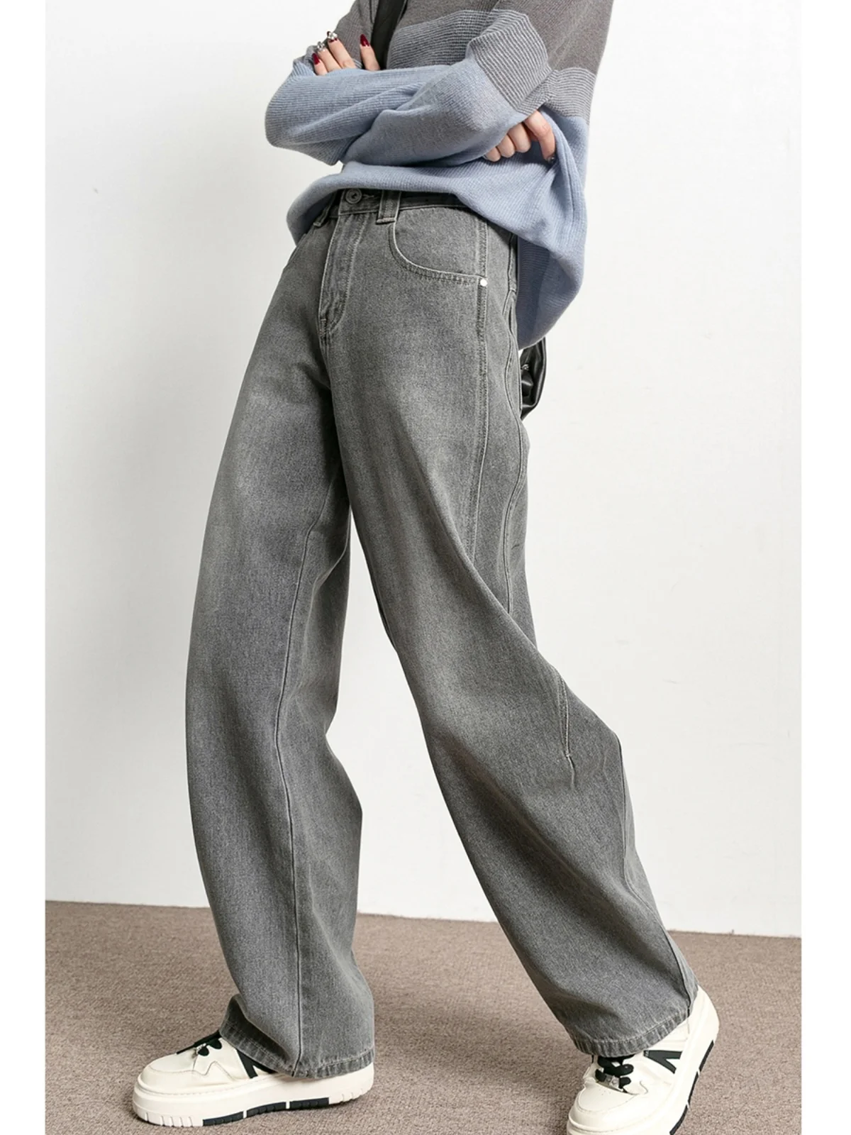 Джинсы с высокой талией и широкими штанинами, женские весенне-осенние брюки с выцветленной талией, модные удобные брюки с регулировкой температуры...
Джинсы с высокой талией и широкими штанинами, женские весенне-осенние брюки с выцветленной талией, модные удобные брюки с регулировкой температуры...