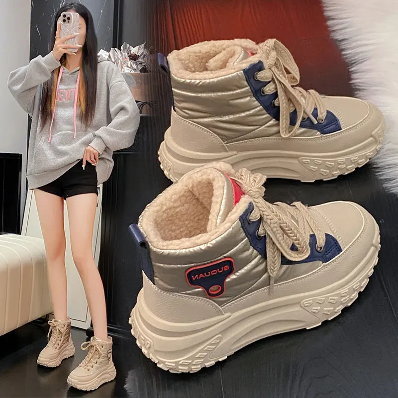 Women's Winter Faion Thi Bot Platform Anti-slip Fce Lined High Top Sports Cotton Snow Boots Warm Comfortable oes
Women's Winter Faion Thi Bot Platform Anti-slip Fce Lined High Top Sports Cotton Snow Boots Warm Comfortable oes