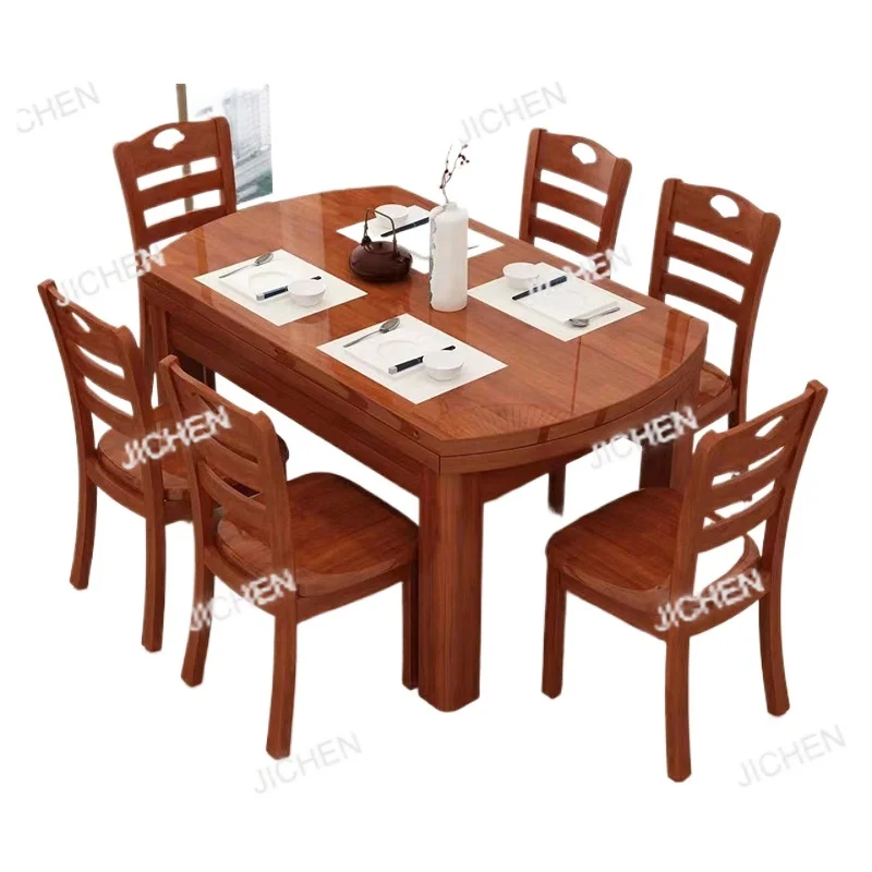 All Solid Wood Dining Table and Chair Combination Leisure Home Telescopic Folding Modern Simple Eating Table Breakfast Small
All Solid Wood Dining Table and Chair Combination Leisure Home Telescopic Folding Modern Simple Eating Table Breakfast Small