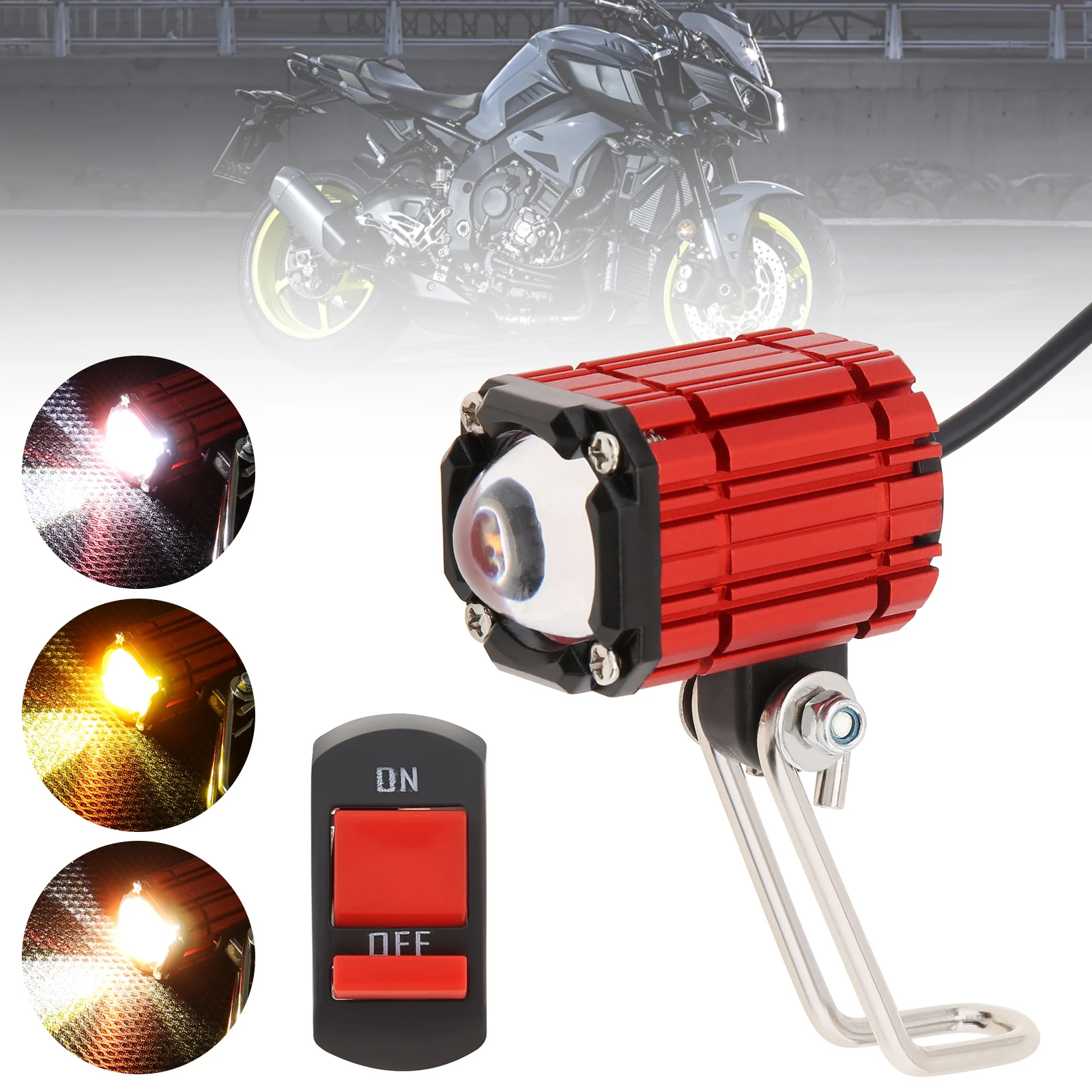 1 Piece Motorcycle Headlight 6500K Yellow White Dual Color Hi /Lo Beam LED Fog Light for Tractor Truck SUV ATV Boat with Switch
1 Piece Motorcycle Headlight 6500K Yellow White Dual Color Hi /Lo Beam LED Fog Light for Tractor Truck SUV ATV Boat with Switch