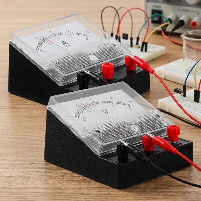 Analog Ammeter Voltmeter Dual Range Student Electric Meter for Middle School Physics Experiment Electrical Testing Instrument
Analog Ammeter Voltmeter Dual Range Student Electric Meter for Middle School Physics Experiment Electrical Testing Instrument