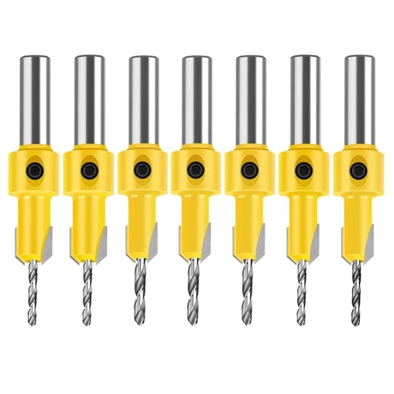 02DC 5/7Pcs 8mm Woodworking Countersink Drill Perforator Head Hole Drill Wood Screw Mounting Step Drill Bit Accessories
02DC 5/7Pcs 8mm Woodworking Countersink Drill Perforator Head Hole Drill Wood Screw Mounting Step Drill Bit Accessories