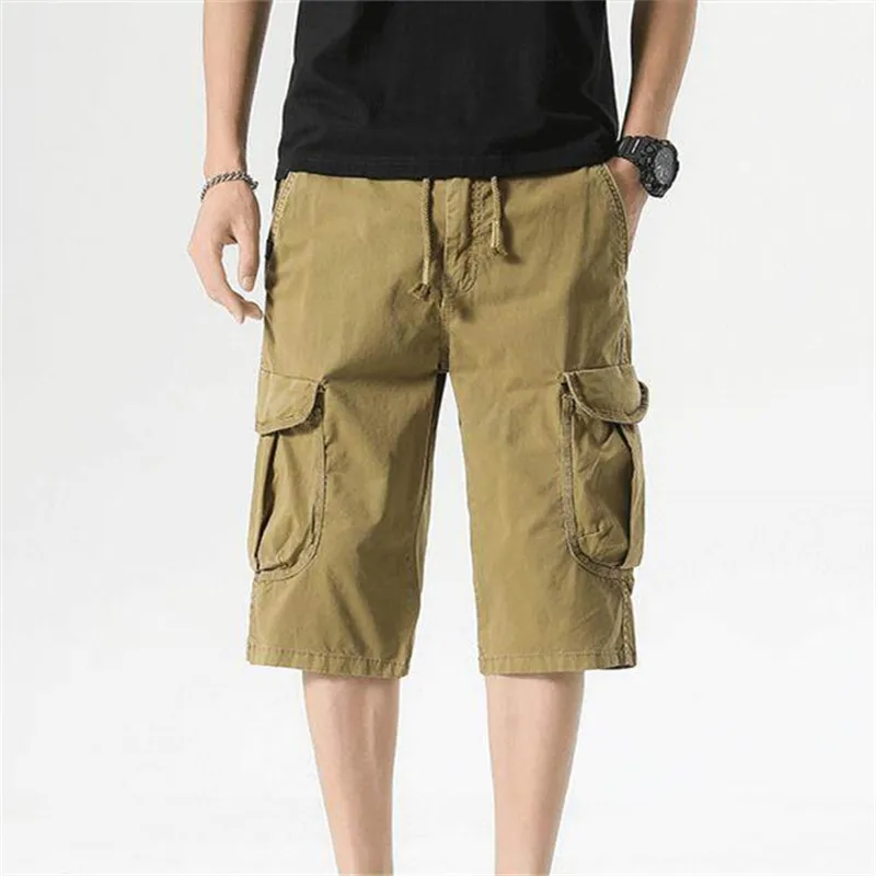New Cargo Shorts Men Summer Cotton Multi Pocket Loose Causal Shorts Men's Fashion Solid Color Straight Knee Length Short Pants
New Cargo Shorts Men Summer Cotton Multi Pocket Loose Causal Shorts Men's Fashion Solid Color Straight Knee Length Short Pants