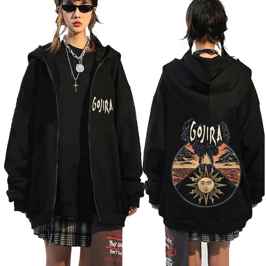 Awesome Rock Band Gojira Magma Metal Music Album Cover Graphic Zipper Hoodie Men's Women's Vintage Oversized Zip Up Jacket Coat
Awesome Rock Band Gojira Magma Metal Music Album Cover Graphic Zipper Hoodie Men's Women's Vintage Oversized Zip Up Jacket Coat