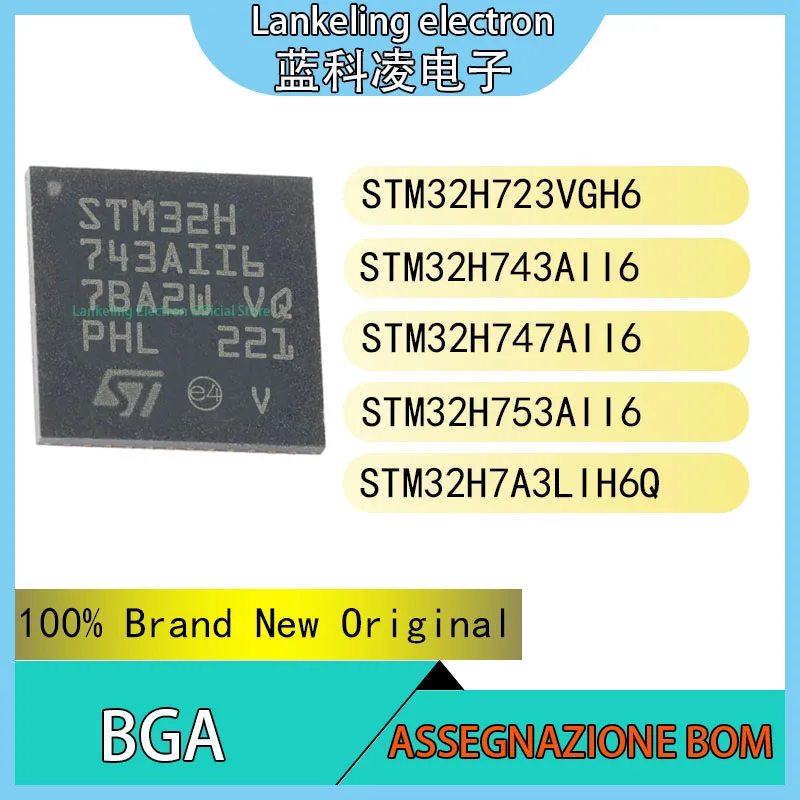 STM32H723VGH6 STM32H743AII6 STM32H747AII6 STM32H753AII6 STM32H7A3LIH6Q 100% Новый оригинальный чип IC BGA
STM32H723VGH6 STM32H743AII6 STM32H747AII6 STM32H753AII6 STM32H7A3LIH6Q 100% Новый оригинальный чип IC BGA