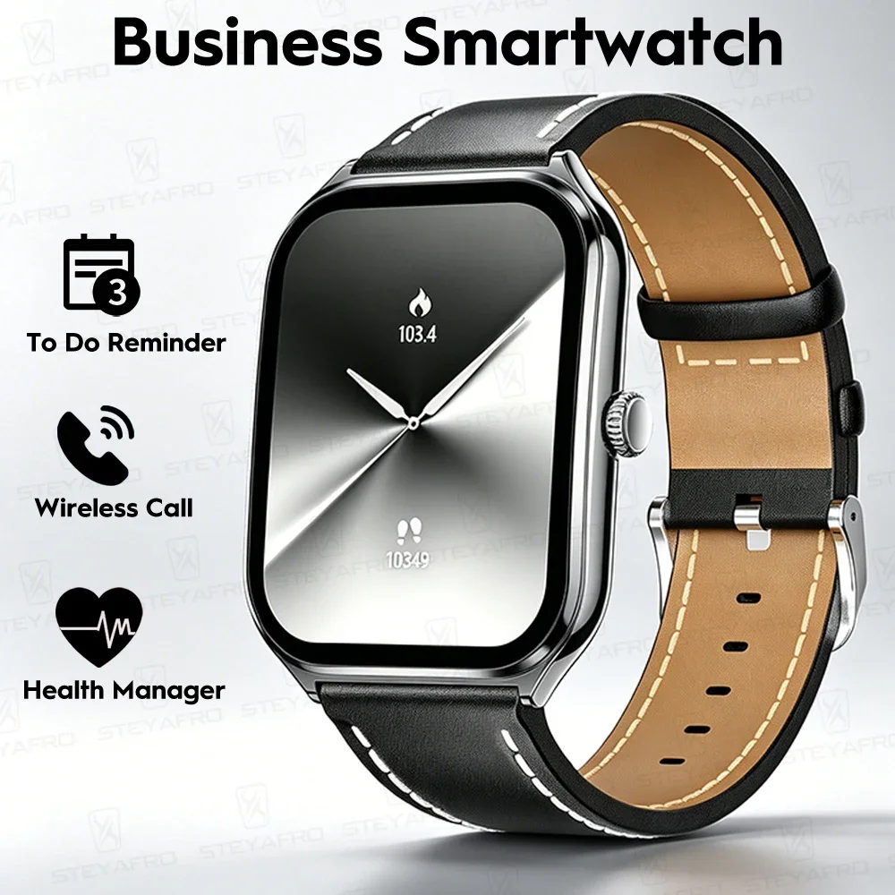 Business Smart Watch Ultra Thin AMOLED HD Screen AOD Time Heart Rate Bluetooth Call Sports Waterproof Smartwatch for Android iOS
Business Smart Watch Ultra Thin AMOLED HD Screen AOD Time Heart Rate Bluetooth Call Sports Waterproof Smartwatch for Android iOS