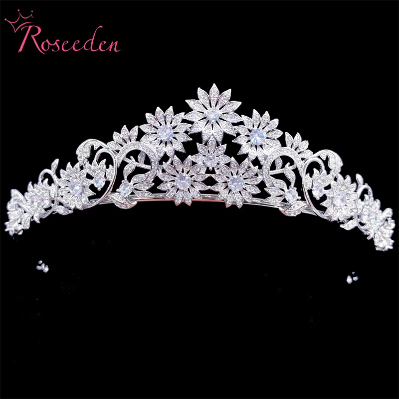 Wedding Accessories Jewelry European Bride Princess Crown Floral CZ Zircon Bridal Tiaras RE4721
Wedding Accessories Jewelry European Bride Princess Crown Floral CZ Zircon Bridal Tiaras RE4721