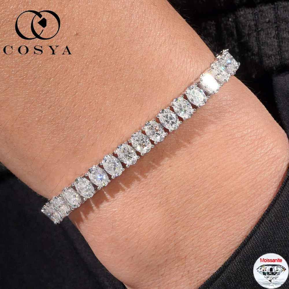 COAYA All 0.5ct Oval Moissanite Tennis Bracelet GRA Certificate S925 Silver D VVS1 Lab Diamond Bangle For Women Man Fine Jewelry 
COAYA All 0.5ct Oval Moissanite Tennis Bracelet GRA Certificate S925 Silver D VVS1 Lab Diamond Bangle For Women Man Fine Jewelry