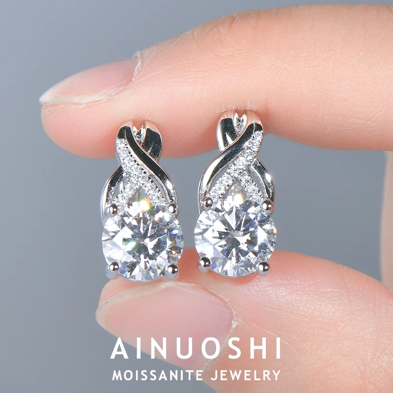 AINUOSHI 8MM 2CT Moissanite Infinity Hoop Earrings 925 Sterling Silver Earring for Women Couples Valentine's Day Jewelry Gift
AINUOSHI 8MM 2CT Moissanite Infinity Hoop Earrings 925 Sterling Silver Earring for Women Couples Valentine's Day Jewelry Gift