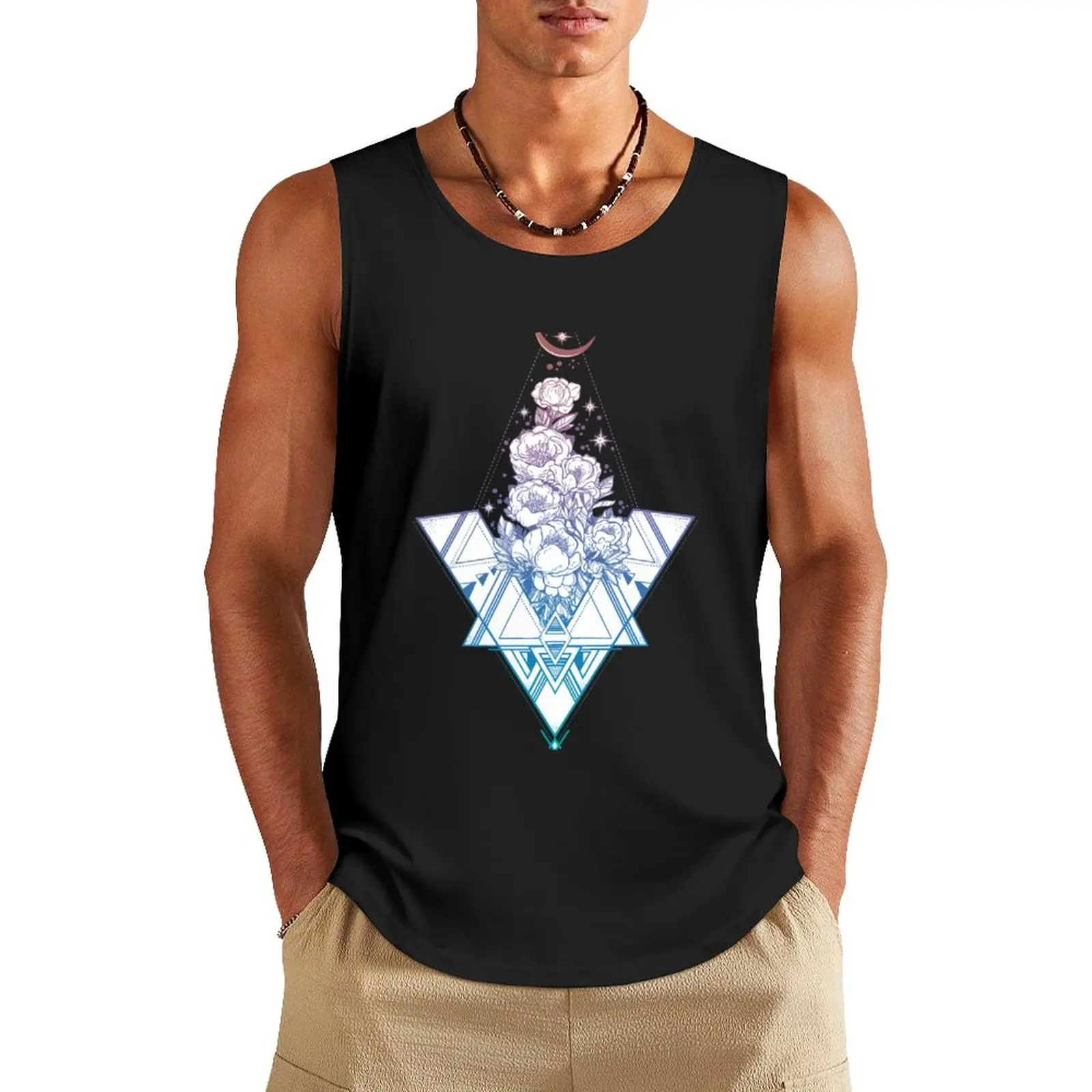 Floral Sacred Geometry // Rainbow Peonies Tank Top gym clothes for man Men's summer vest
Floral Sacred Geometry // Rainbow Peonies Tank Top gym clothes for man Men's summer vest