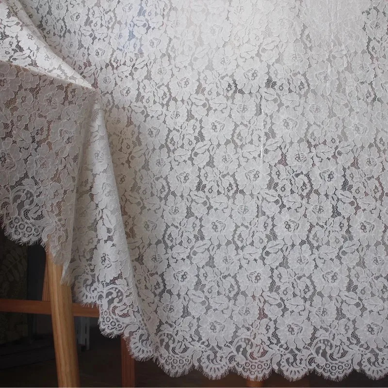 High quality cotton eyelash lace fabric DIY wedding dress cheongsam garment sewing materials
High quality cotton eyelash lace fabric DIY wedding dress cheongsam garment sewing materials