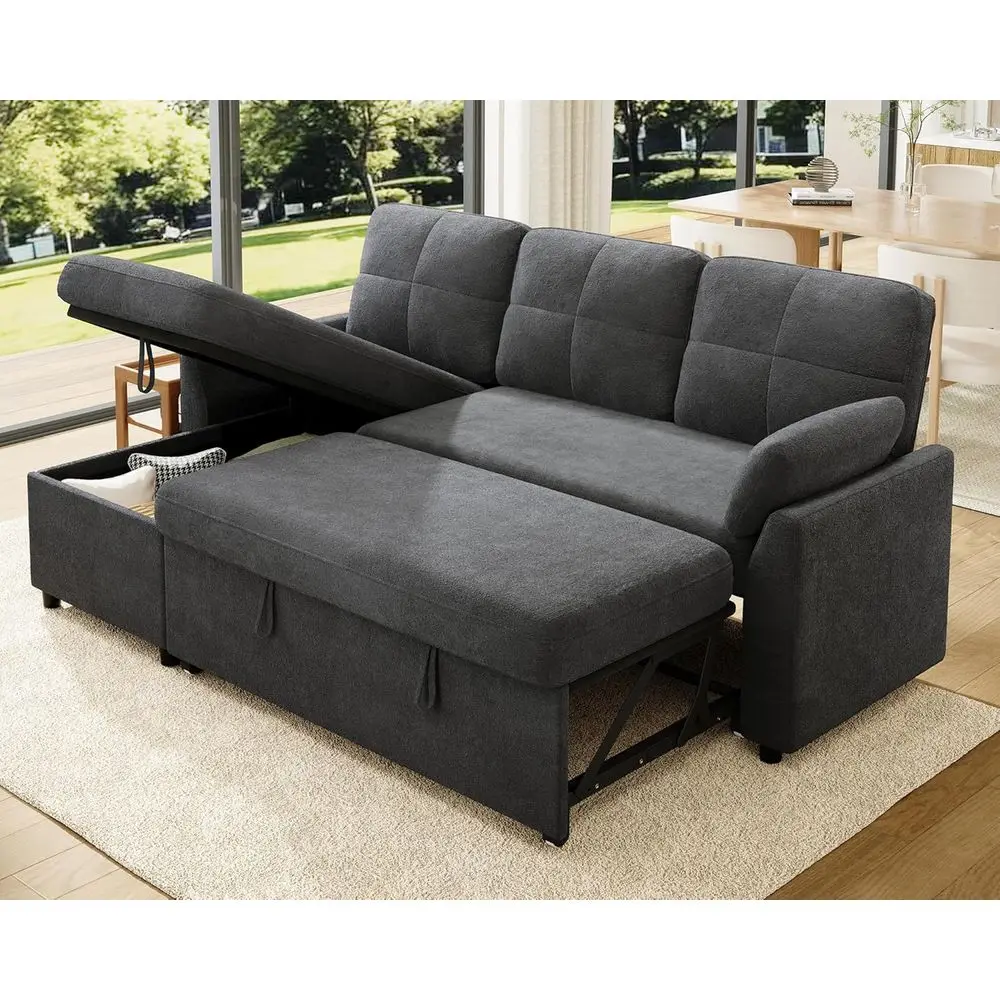 AMEILIE Soa Bed, Sleeper Soa with Storage Chaise, Convertible Soa Bed with Pull Out Couch, l Shaped Couch or Living Room-Gray Li
AMEILIE Soa Bed, Sleeper Soa with Storage Chaise, Convertible Soa Bed with Pull Out Couch, l Shaped Couch or Living Room-Gray Li