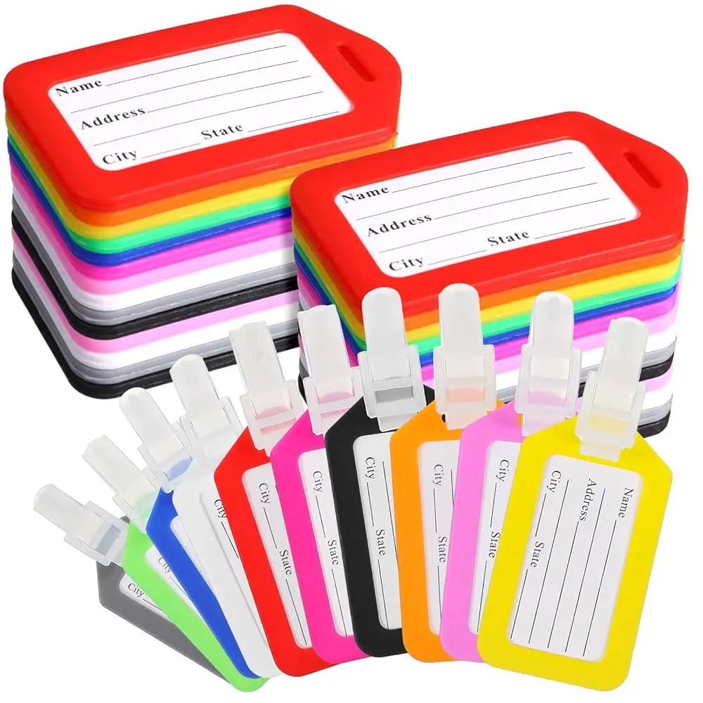 Free Shipping200 Pcs Luggage Tags, 10 Color Plastic Baggage ID Tags Pack Name with Blank Inserts for Suitcases, Backpacks, and T
Free Shipping200 Pcs Luggage Tags, 10 Color Plastic Baggage ID Tags Pack Name with Blank Inserts for Suitcases, Backpacks, and T