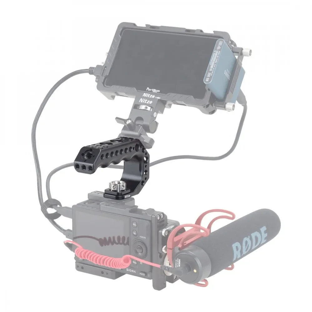 Nitze Mini LIL STINGER HANDLE PA28M-BK WITH 3/8” ARRI LOCATING PINS Universal Mini Top Handle,Cold Shoe Adapter
Nitze Mini LIL STINGER HANDLE PA28M-BK WITH 3/8” ARRI LOCATING PINS Universal Mini Top Handle,Cold Shoe Adapter