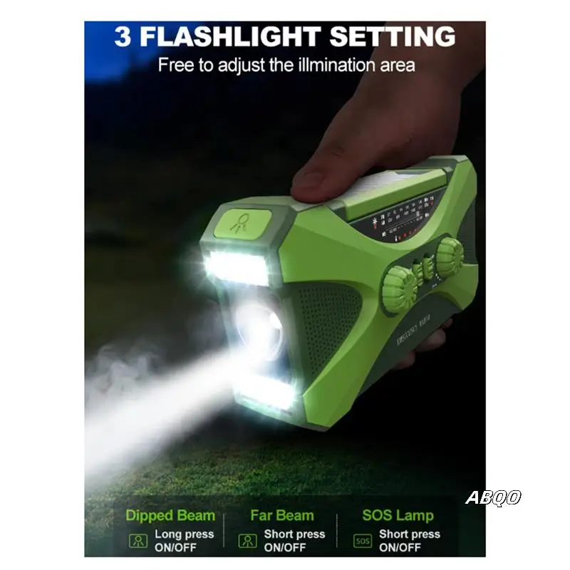 5200Mah Emergency Radio, Solar Hand Crank Radio Portable Radio With Phone Charger LED Flashlight Outdoor Emergency
5200Mah Emergency Radio, Solar Hand Crank Radio Portable Radio With Phone Charger LED Flashlight Outdoor Emergency