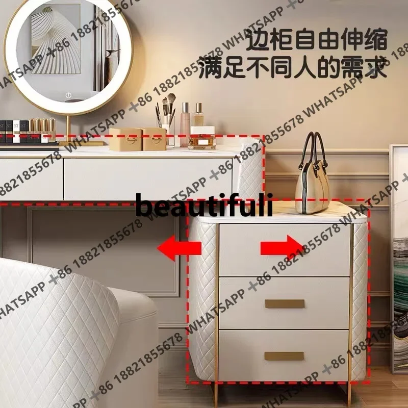 Solid wood dresser rock slab countertop bedroom storage cabinet advanced modern simple makeup table H
Solid wood dresser rock slab countertop bedroom storage cabinet advanced modern simple makeup table H