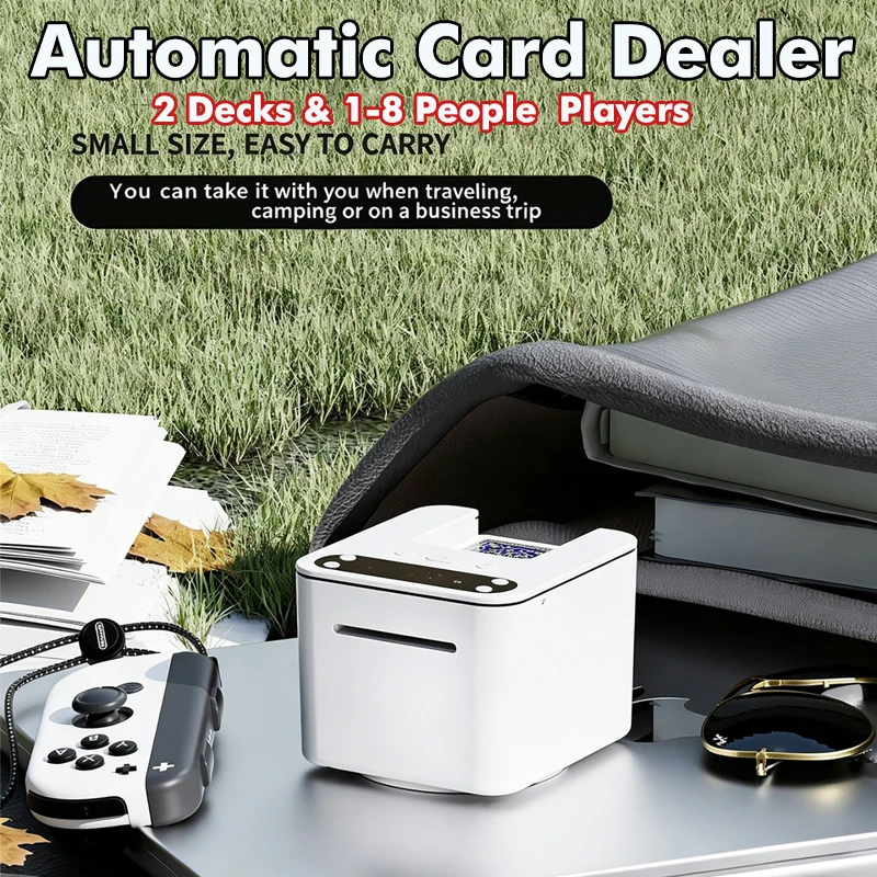 2 Decks Automatic Card Dealer with Adjustable Card Dealing Speed 4000mAh Card Dealer for Outdoor Birthday Parties 1-8 Players
2 Decks Automatic Card Dealer with Adjustable Card Dealing Speed 4000mAh Card Dealer for Outdoor Birthday Parties 1-8 Players