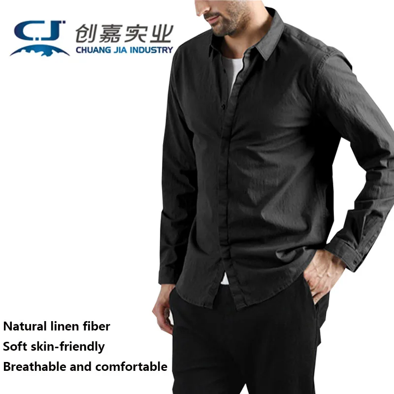 High-end Linen Shirt Men's Long-sleeved Spring Autumn New Slim-fit Retro Casual Secret Door Flap Pleated Top European Goods 5XL
High-end Linen Shirt Men's Long-sleeved Spring Autumn New Slim-fit Retro Casual Secret Door Flap Pleated Top European Goods 5XL