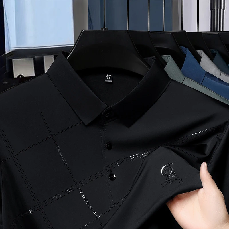 Summer New Short Sleeved T-shirt with A Lapel and Half Sleeved T-shirt, Versatile Ice Silk T-shirt, No Ironing Base Top
Summer New Short Sleeved T-shirt with A Lapel and Half Sleeved T-shirt, Versatile Ice Silk T-shirt, No Ironing Base Top