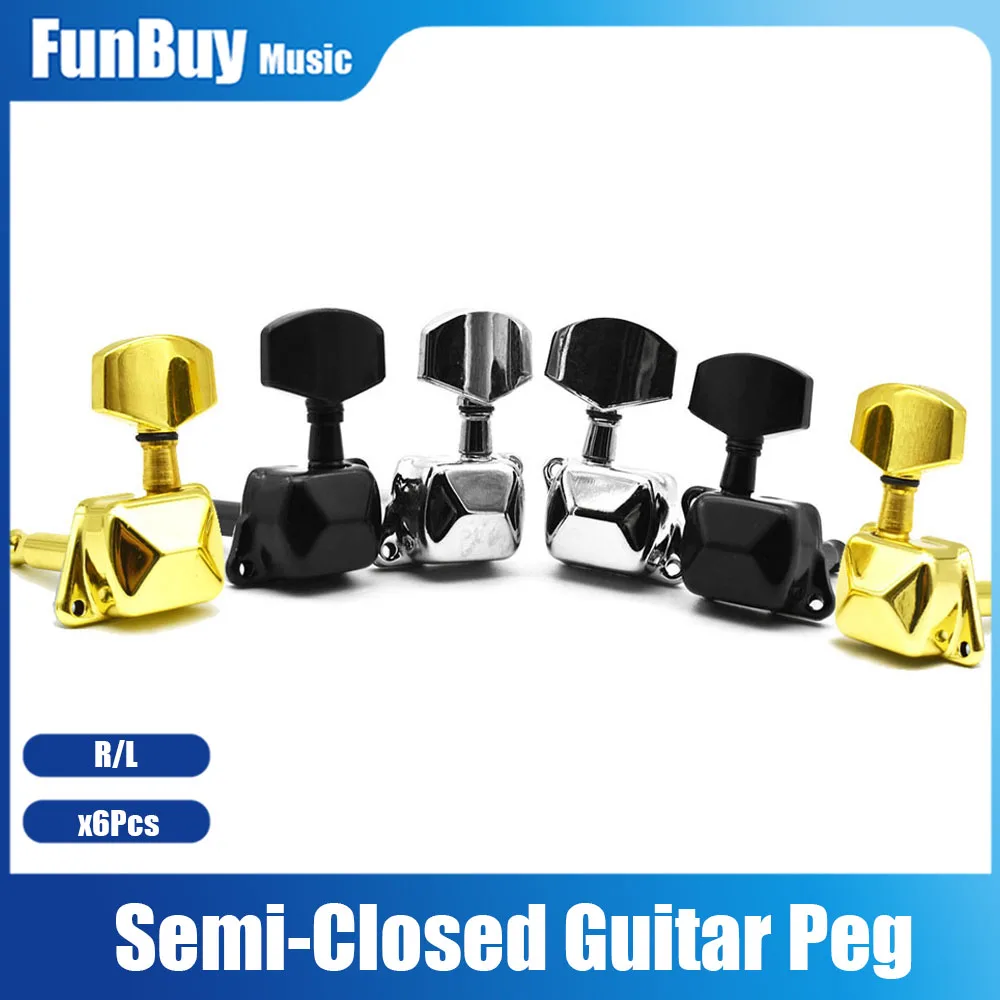 6 PCS Guitar String Tuning Pegs Tuner Semi-closed Tuner Machine Heads for Electric Guitar Folk Acoustic Guitar Tuning Pegs 3L 3R
6 PCS Guitar String Tuning Pegs Tuner Semi-closed Tuner Machine Heads for Electric Guitar Folk Acoustic Guitar Tuning Pegs 3L 3R