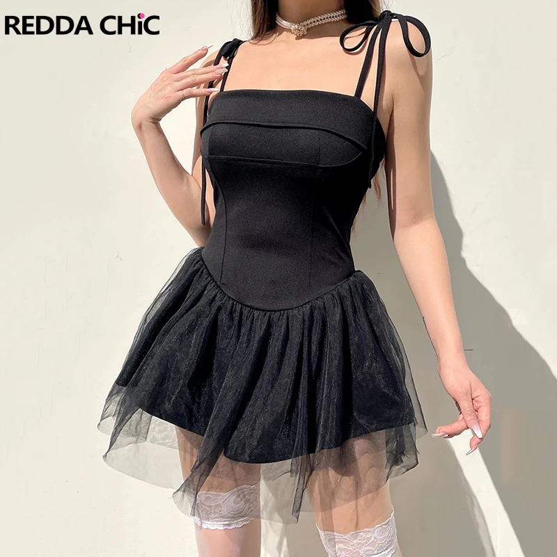 Сетчатое лоскутное Пышное мини-платье ReddaChic, Черное женское официальное строгое платье с квадратным вырезом и завязками, необычная цельнокроеная винтажная одежда
Сетчатое лоскутное Пышное мини-платье ReddaChic, Черное женское официальное строгое платье с квадратным вырезом и завязками, необычная цельнокроеная винтажная одежда