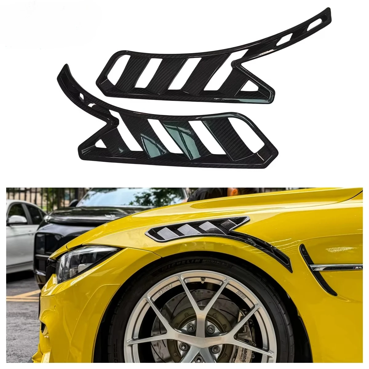 F80 M3/F82 M4 Dry Carbon Fiber Ventilated Side Fenders – Stock Style & Perfect Fitting
F80 M3/F82 M4 Dry Carbon Fiber Ventilated Side Fenders – Stock Style & Perfect Fitting