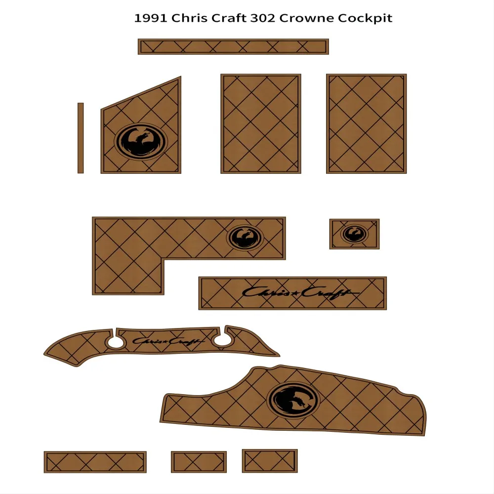 1991 Chris Craft 302 Crowne Cockpit Pad Boat EVA Foam Faux Teak Deck Floor Mat Backing Adhesive SeaDek Gatorstep Style Floor
1991 Chris Craft 302 Crowne Cockpit Pad Boat EVA Foam Faux Teak Deck Floor Mat Backing Adhesive SeaDek Gatorstep Style Floor